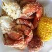 Cajun dungessness clusters Garlic butter.